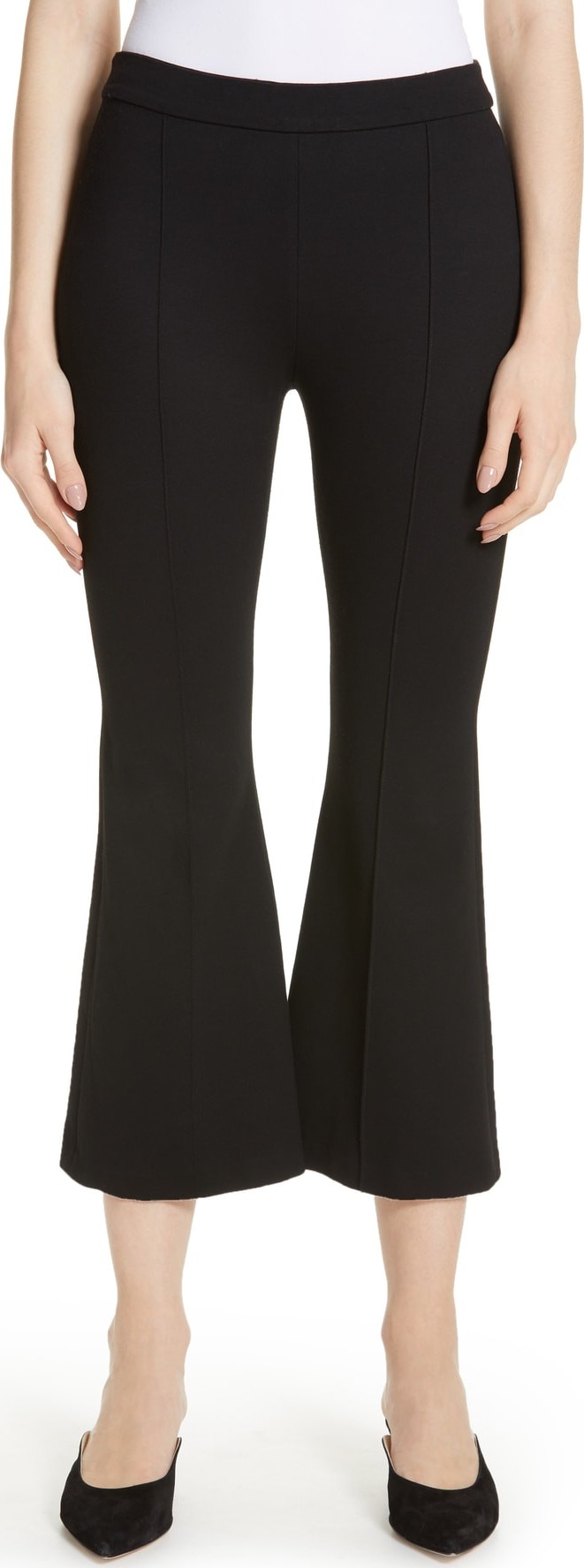Rosetta Getty Crop Flare Jersey Pants