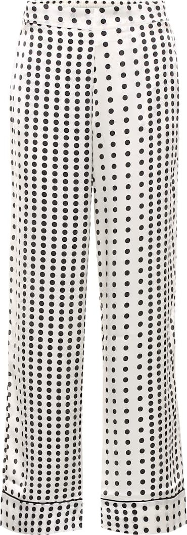 Asceno Polka-dot silk pajama pants