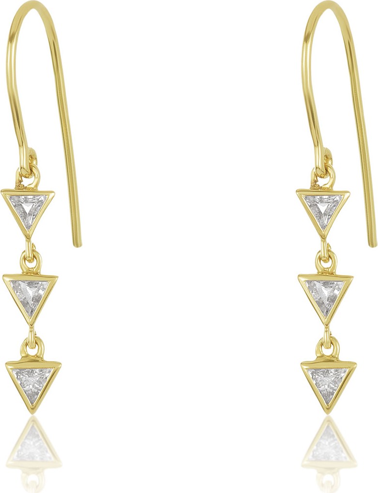 Legend Amrapali Rasayana Triangular Sapphire 3-Drop Earrings
