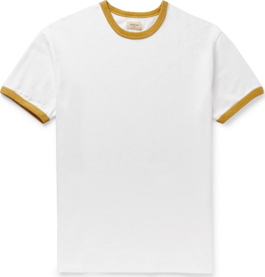 Bellerose Vlin Contrast-Trimmed Cotton-Jersey T-Shirt