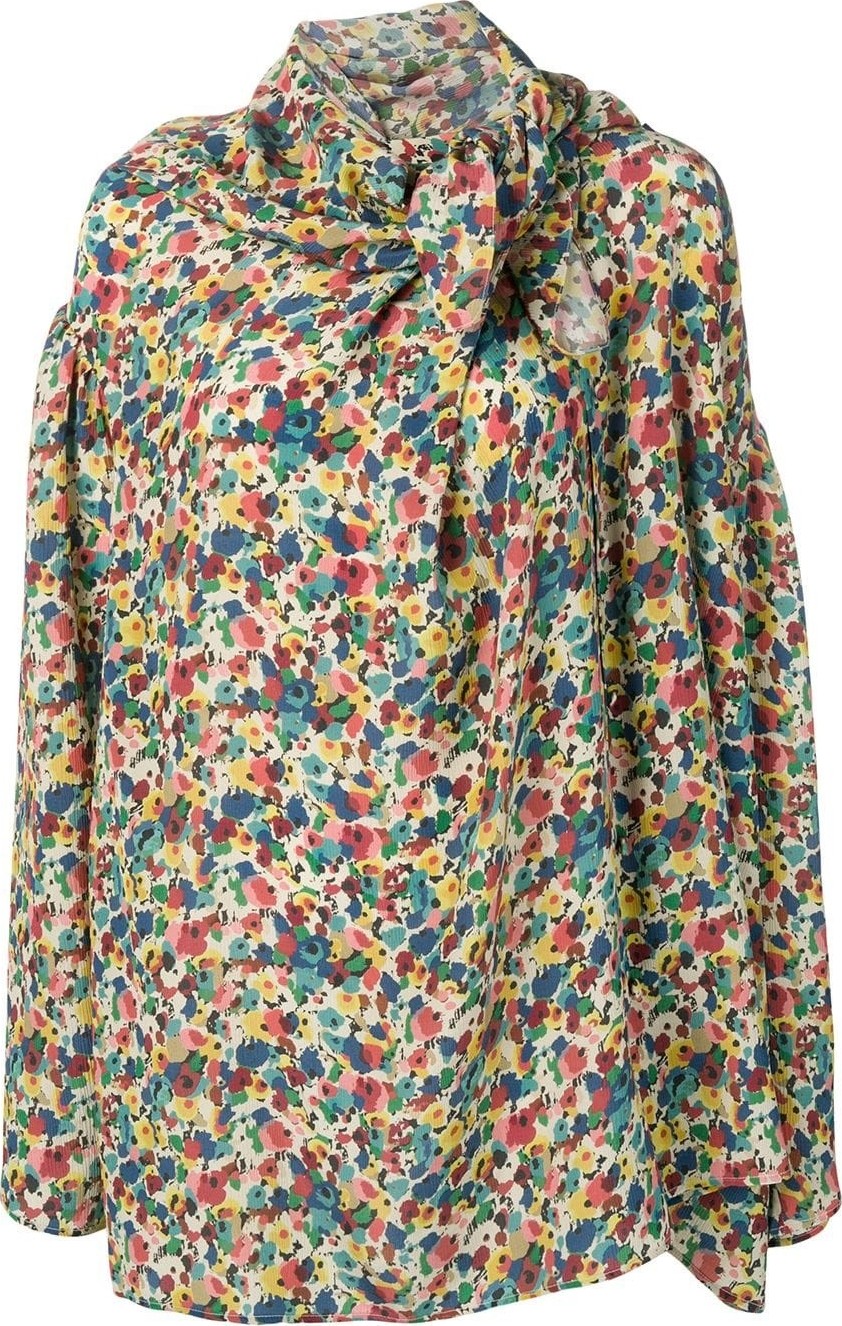 Balenciaga Floral Draped Shirt