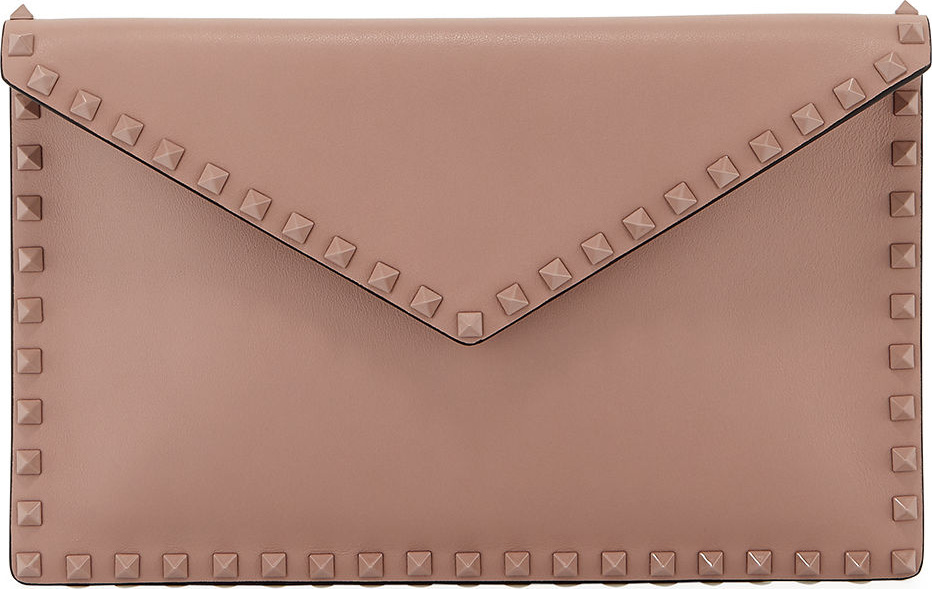 Valentino Rockstud Large Flat Pouch Bag