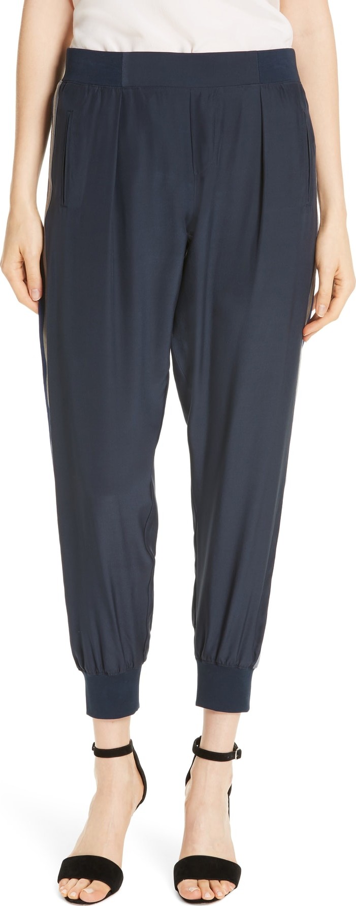 ATM Anthony Thomas Melillo Side Stripe Silk Pants
