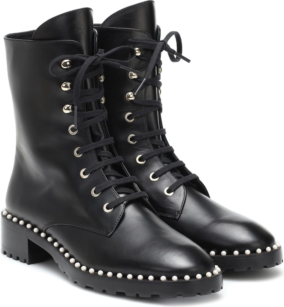 Stuart Weitzman Allie leather combat boots
