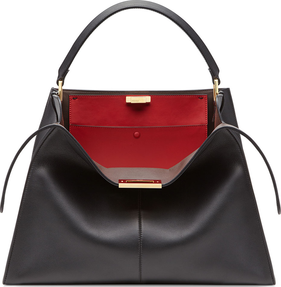 Fendi Peekaboo X-Lite Soft Calf Satchel Bag