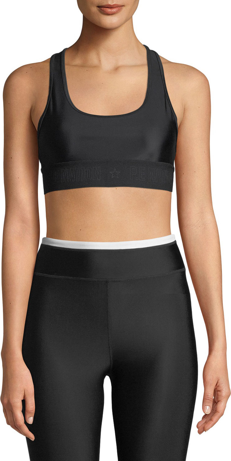 P.E Nation The Vault Racerback Performance Crop Top Bra