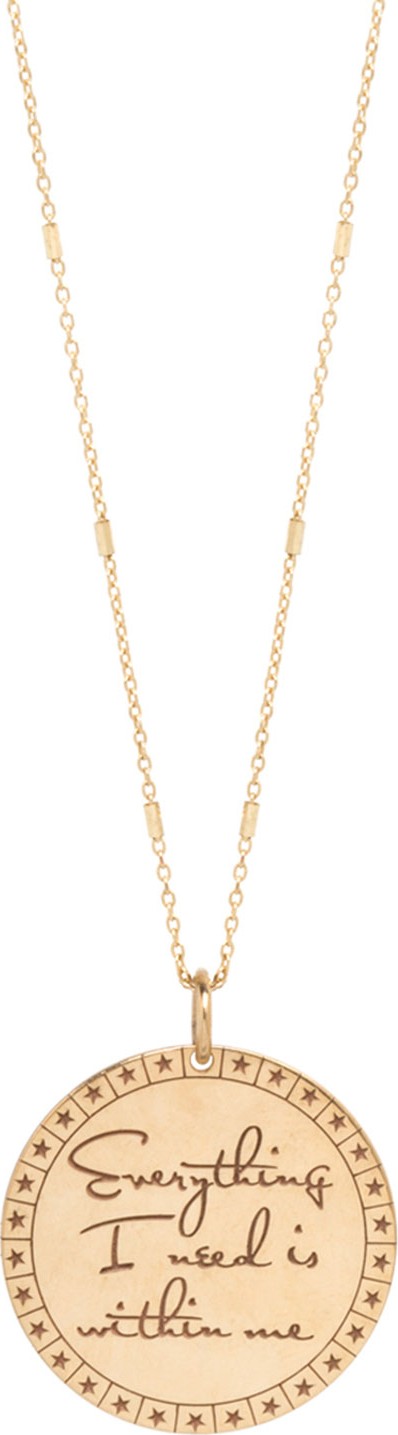 Zoe Chicco 14k "Everything I Need is Within Me" Pendant Necklace