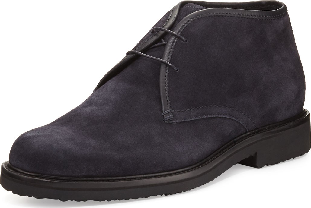 Ermenegildo Zegna Suede Chukka Boot, Navy