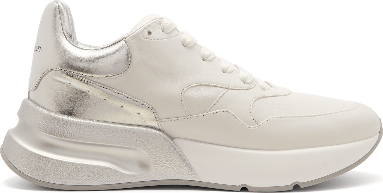 Alexander McQueen Runner raised-sole low-top leather trainers