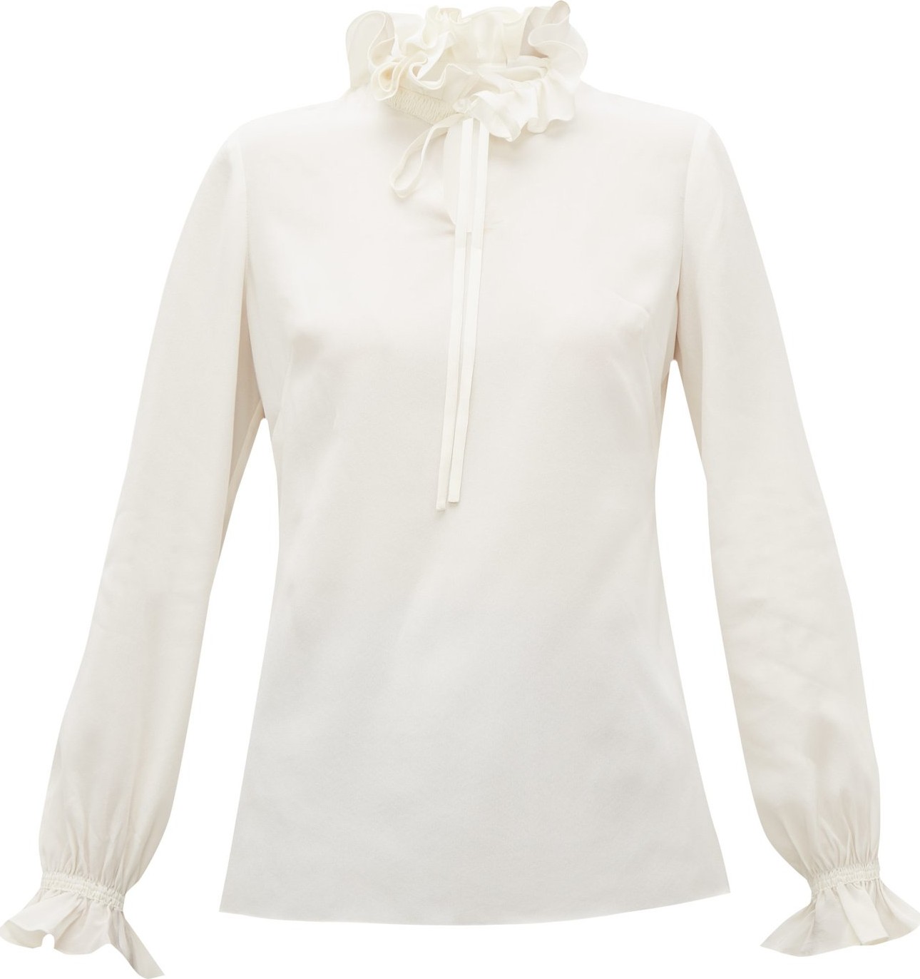 Goat Irving ruffle-collar silk crepe de Chine blouse