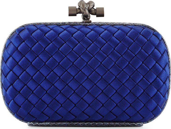 Bottega Veneta Small Knot Satin Clutch