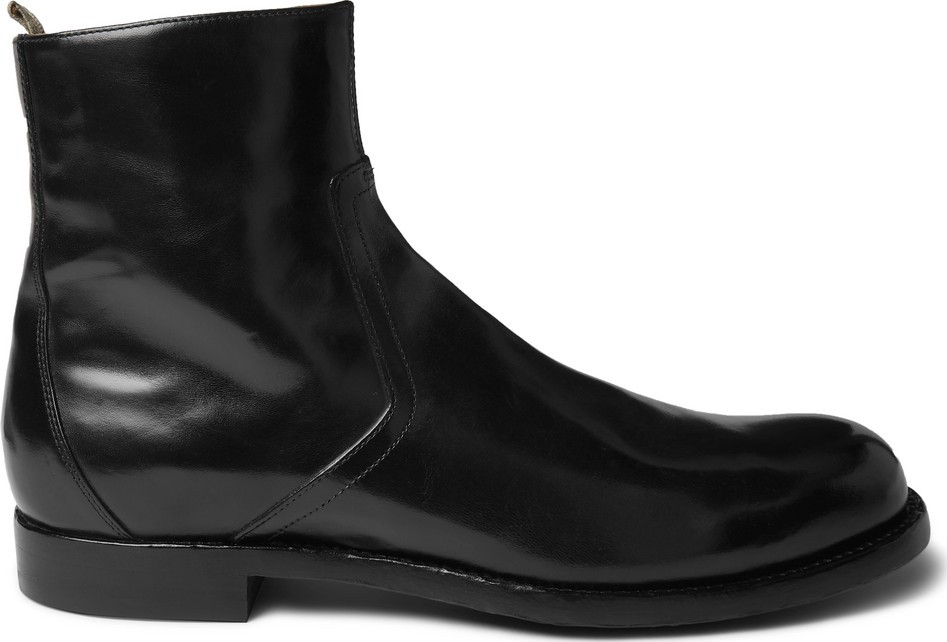 Officine Creative Polished-Leather Chelsea Boots