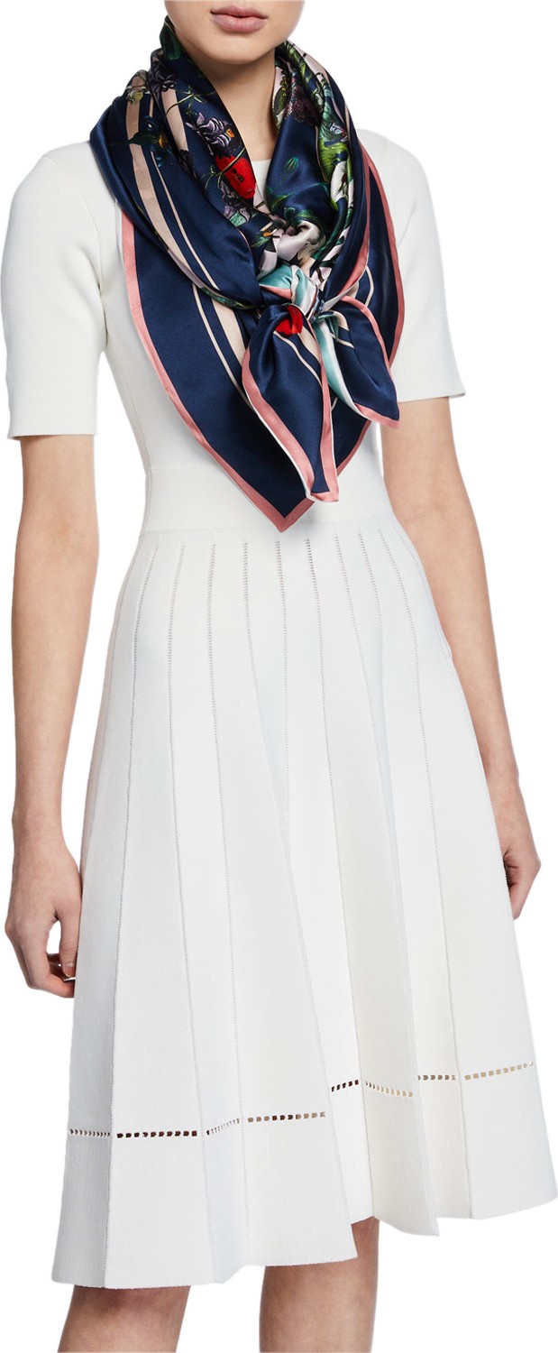 St. Piece Jacqueline Double Sided Floral Silk Scarf