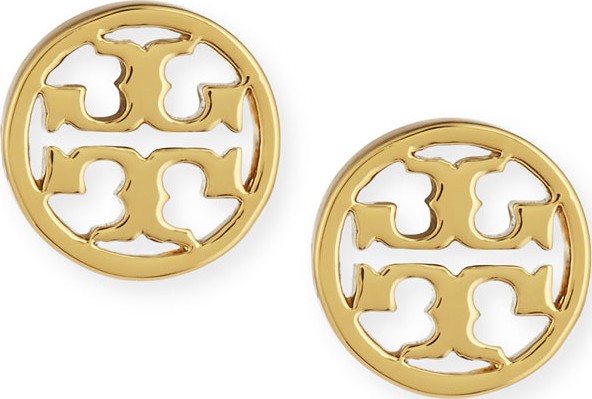 Tory Burch Logo Circle Stud Earrings