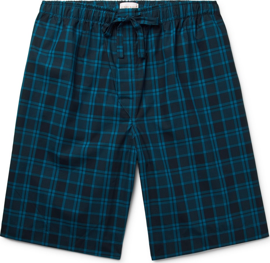 Derek Rose Barker Checked Cotton-Poplin Pyjama Shorts