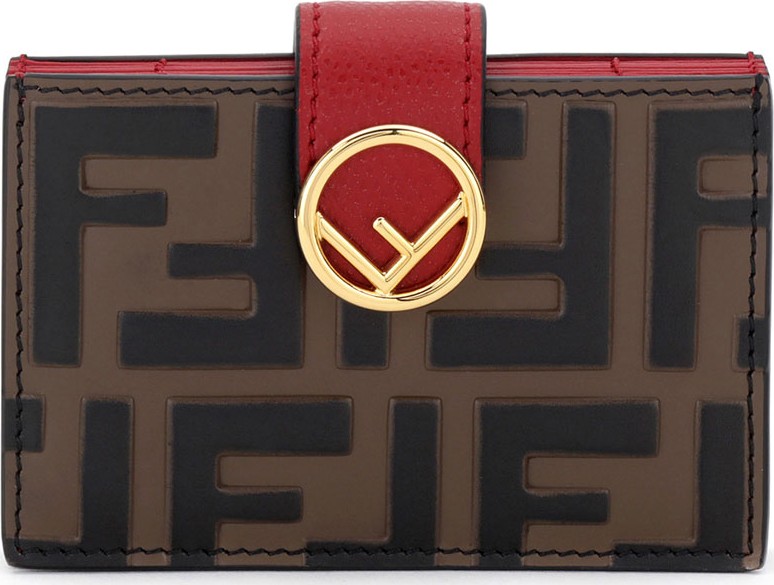 Fendi FF-Embossed Micro Cruise Wallet