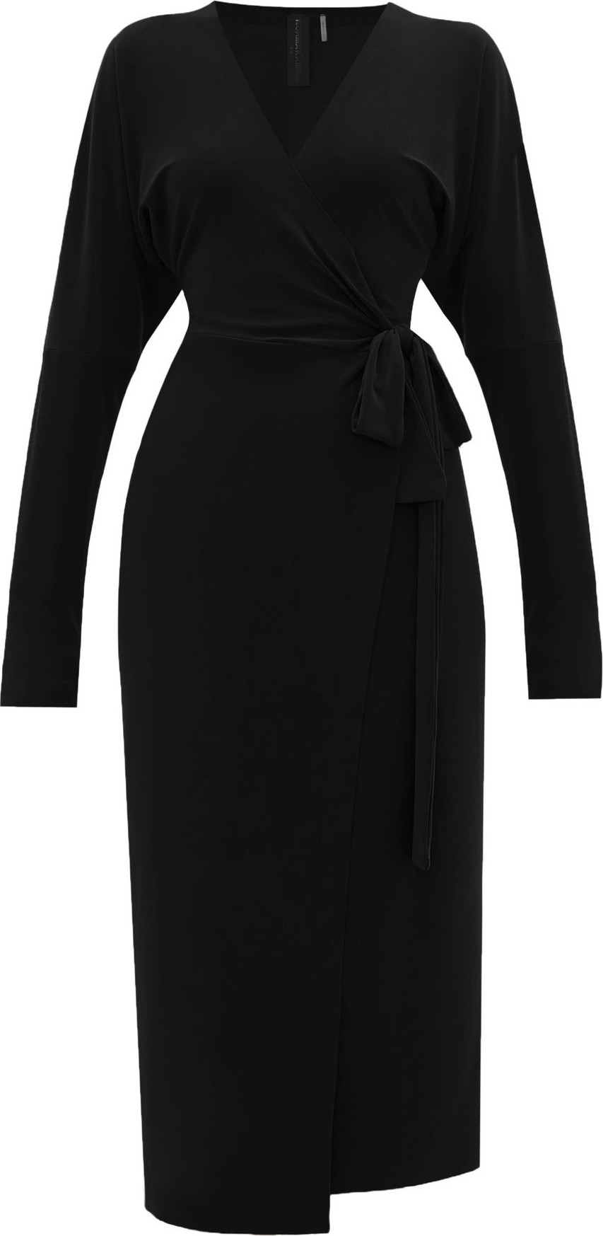 Norma Kamali V-neck dolman-sleeve jersey wrap dress