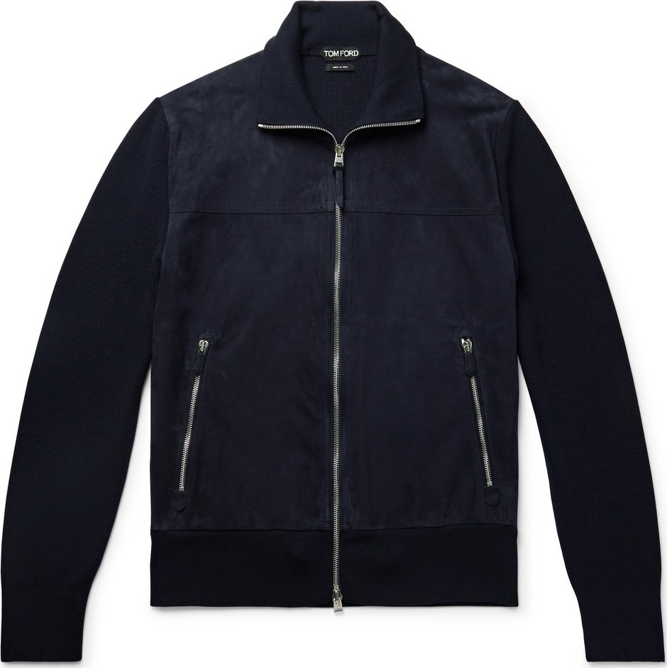 TOM FORD Slim-Fit Suede and Wool Jacket