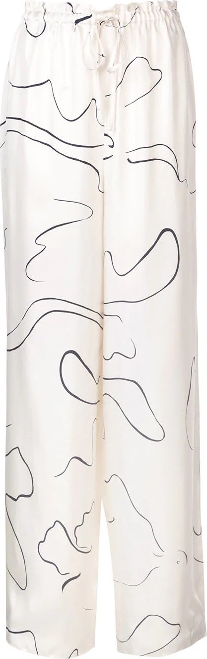 THE ROW Abstract Print Trousers