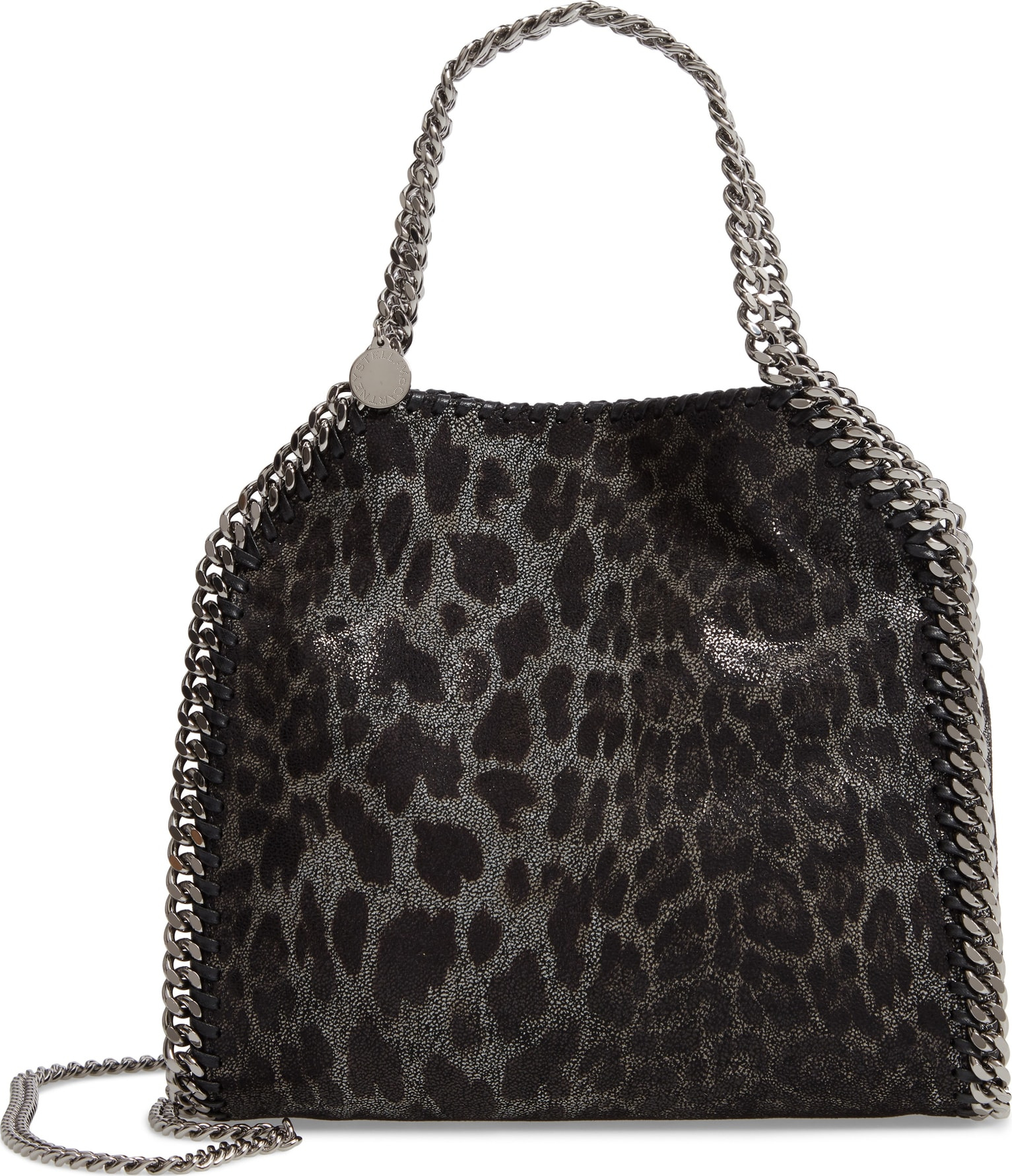 Stella McCartney Mini Falabella Leopard Print Faux Leather Tote