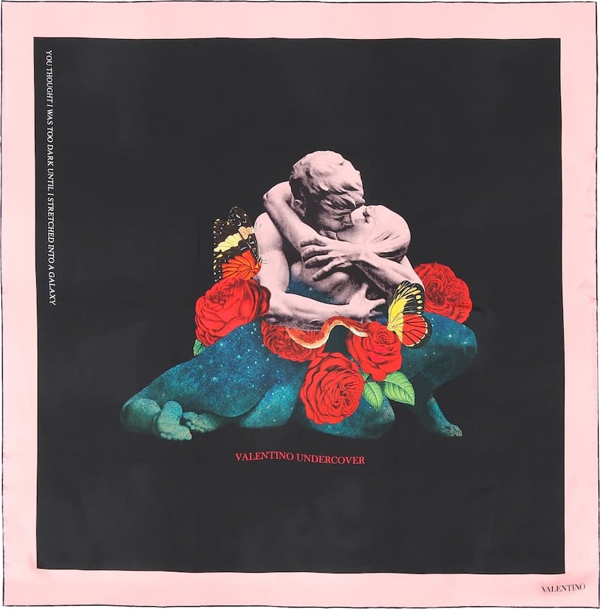 Valentino x Undercover floral silk scarf
