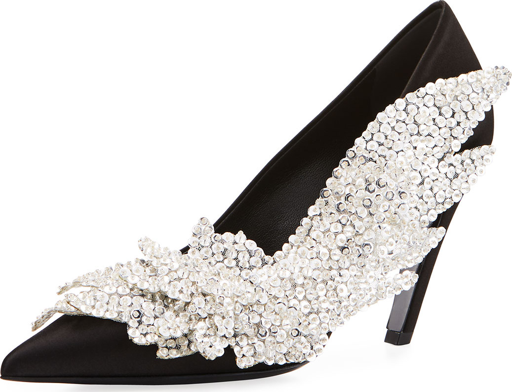 Balenciaga Embroidered Talon Slash Pump