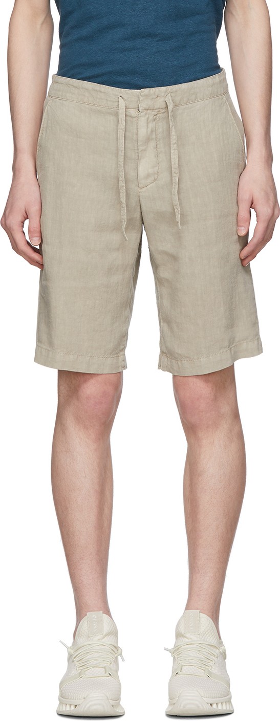 Z Zegna Beige Linen Shorts