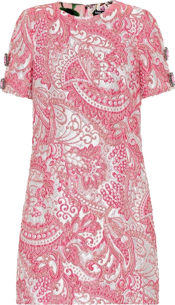 Dolce & Gabbana Metallic silk-blend jacquard dress