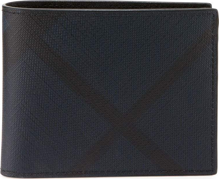 Burberry London England Check Hipfold Wallet, Navy/Black