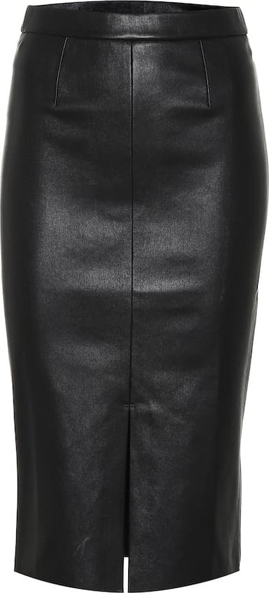 Stouls Carmen leather midi skirt