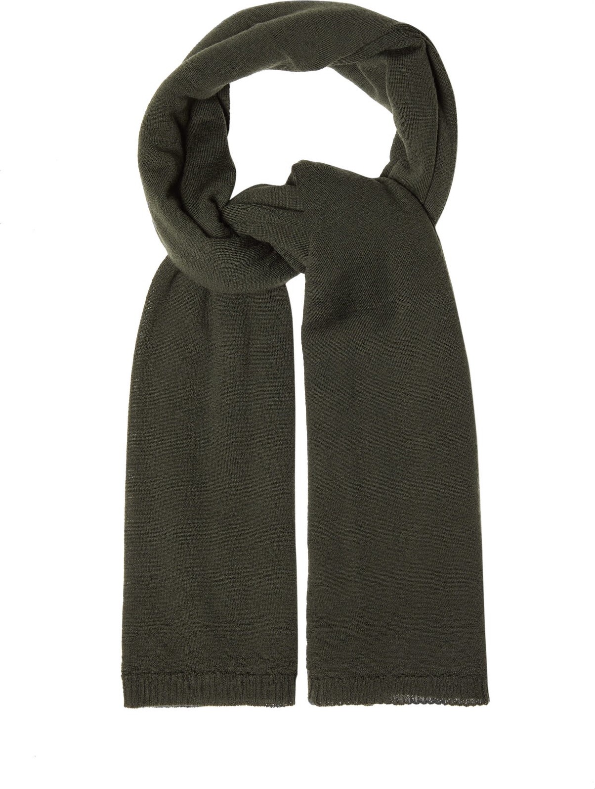 Rick Owens Ribbed-edge wool scarf