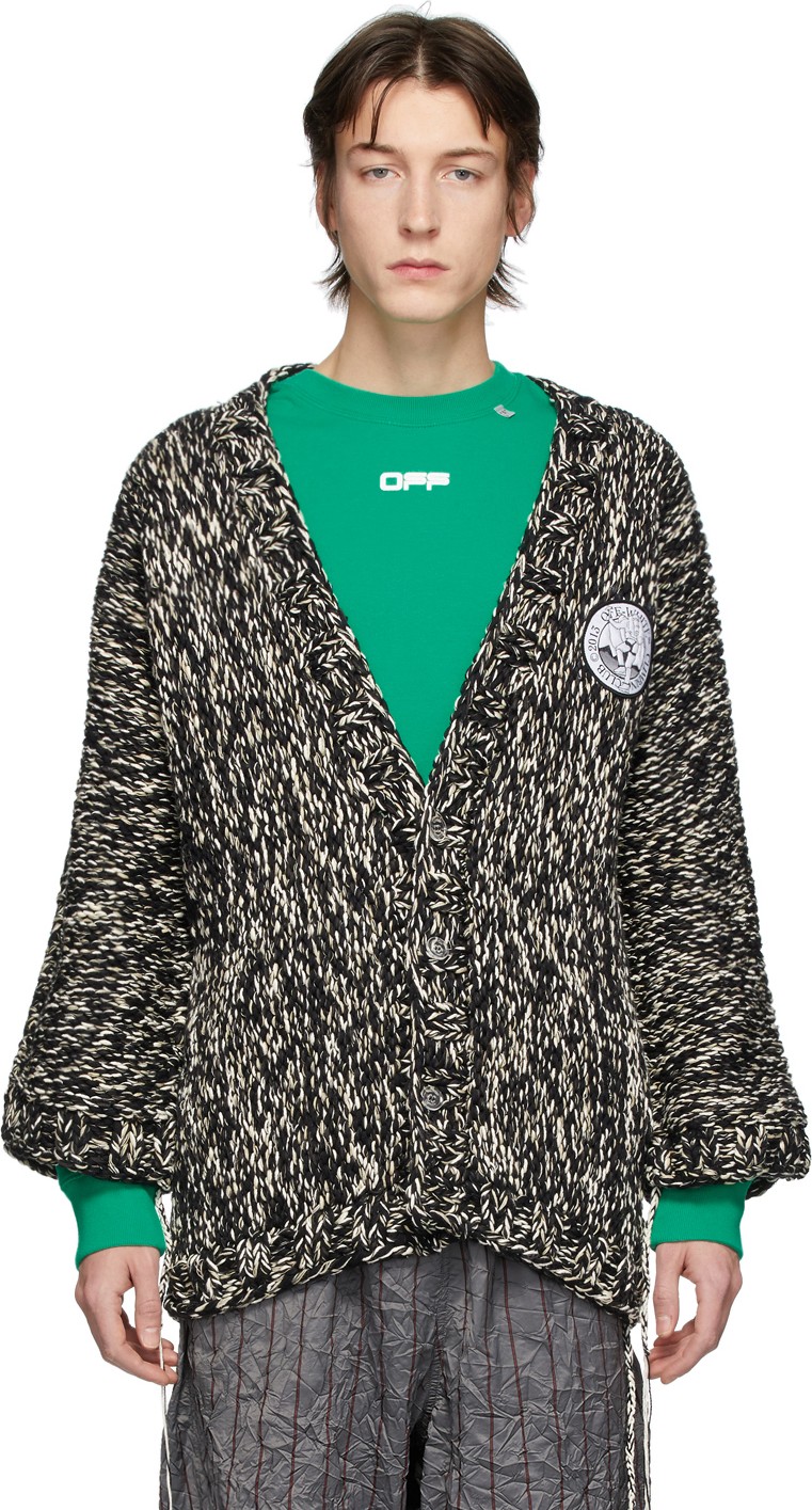 Off White Black & White Climb Rope Cardigan
