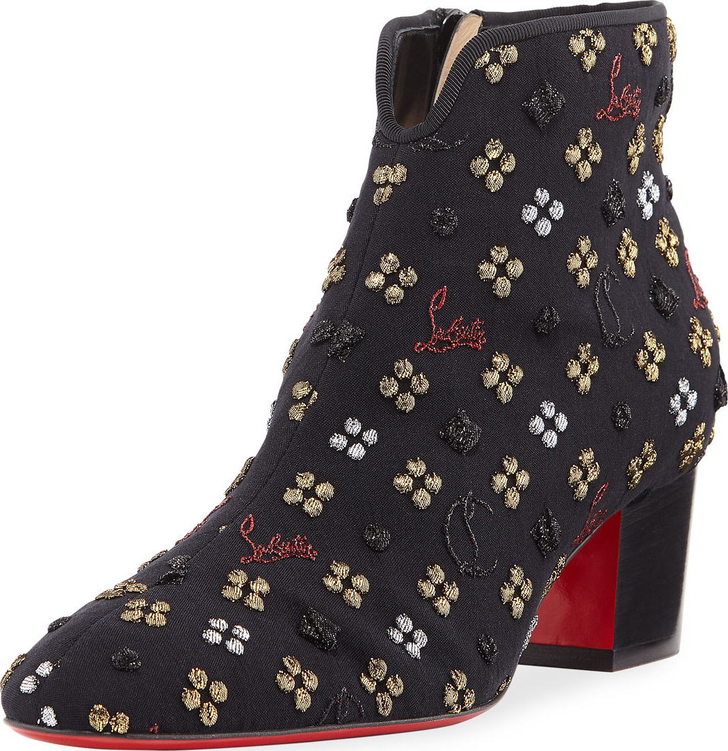 Christian Louboutin 55mm Disco Loubinthesky Bootie Red Sole Bootie