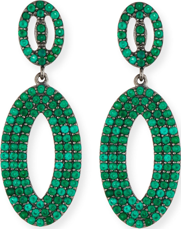 Margo Morrison Green Onyx Loop Earrings