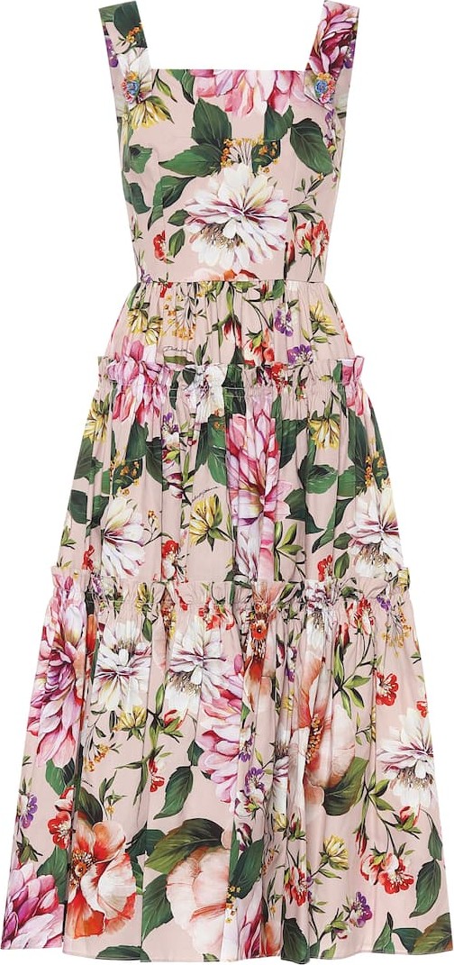 Dolce & Gabbana Floral cotton midi dress