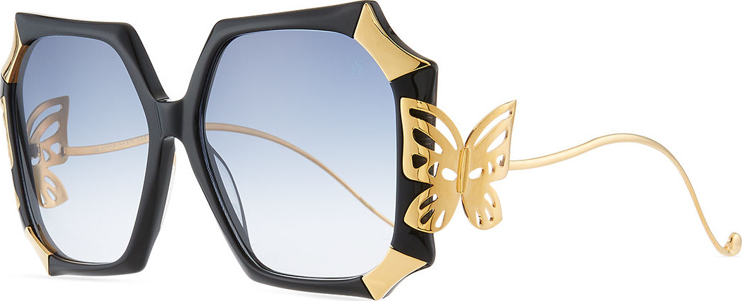 Anna Karin Karlsson Bang Bang Baby Gold-Plated Butterfly Sunglasses