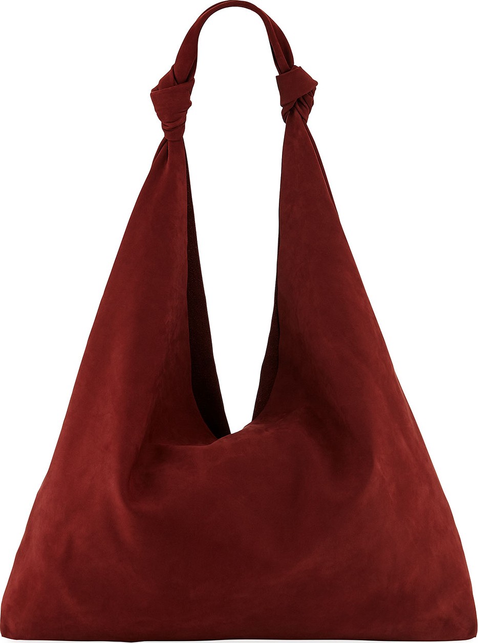 THE ROW Bindle Double-Knot Suede Shoulder Bag