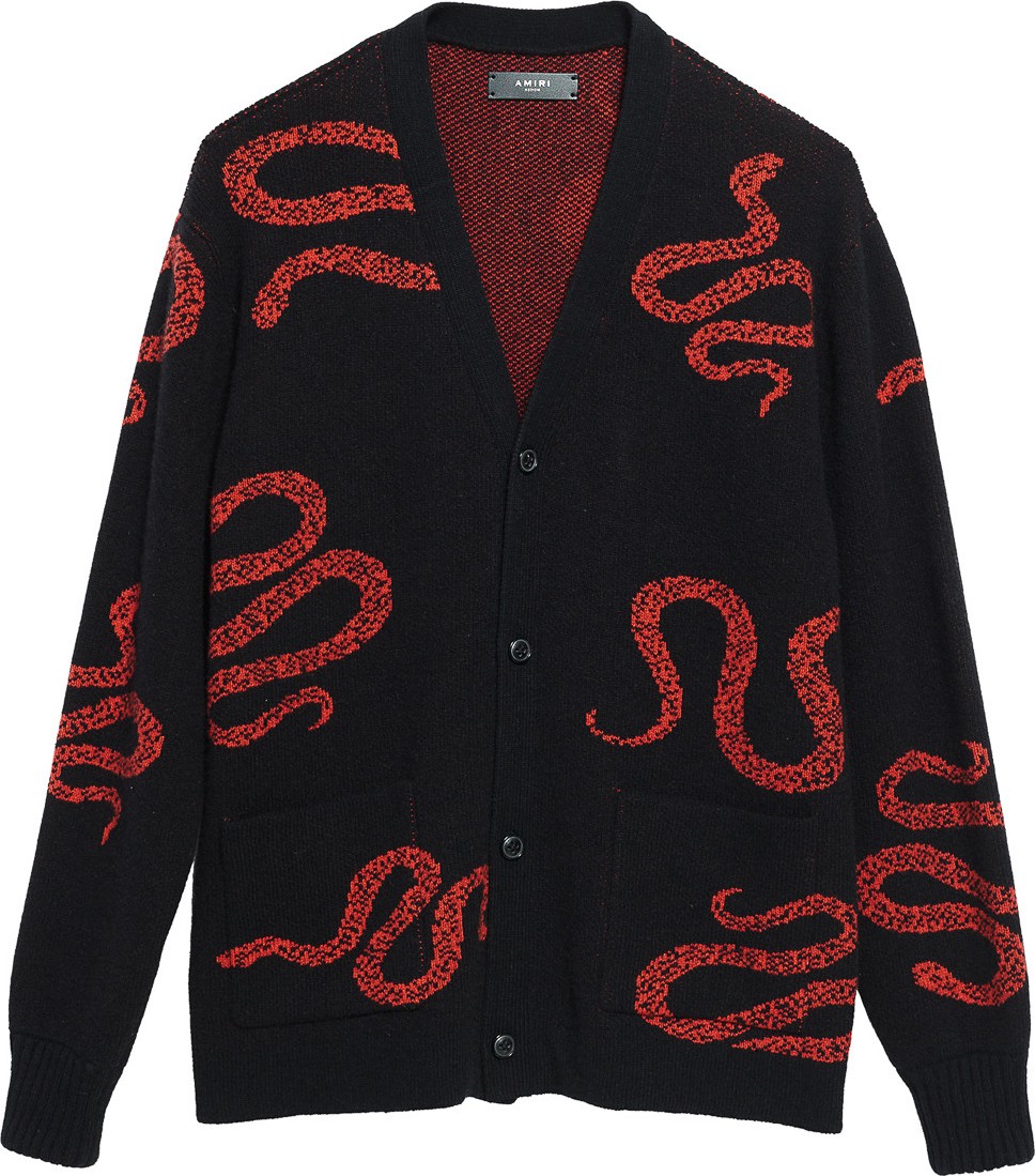 Amiri snake print cardigan
