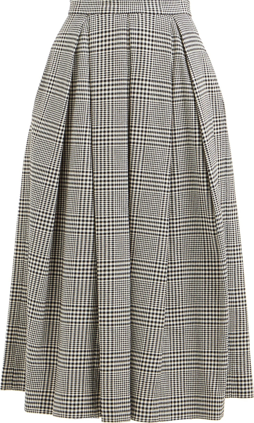 Erdem Elena checked cotton-blend midi skirt