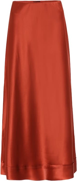 Lee Mathews Silk-satin skirt