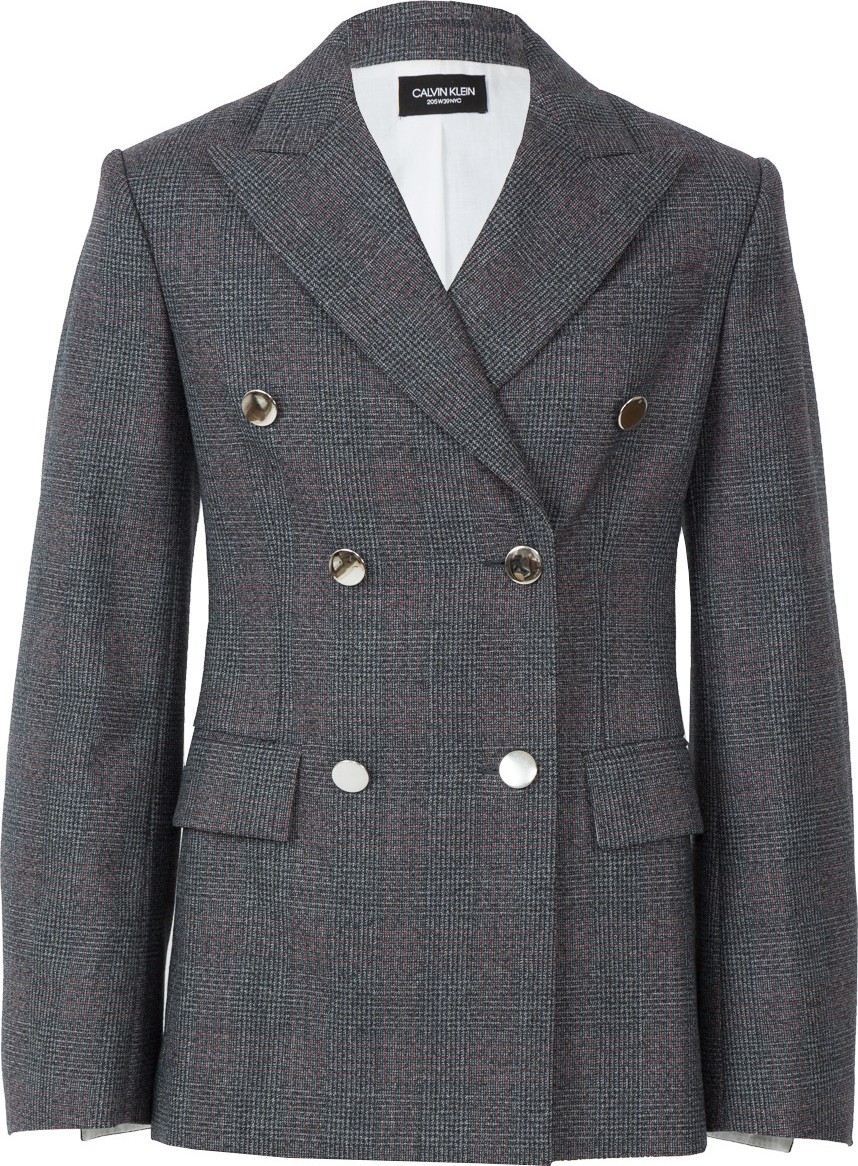 Calvin Klein 205W39NYC check wool blazer