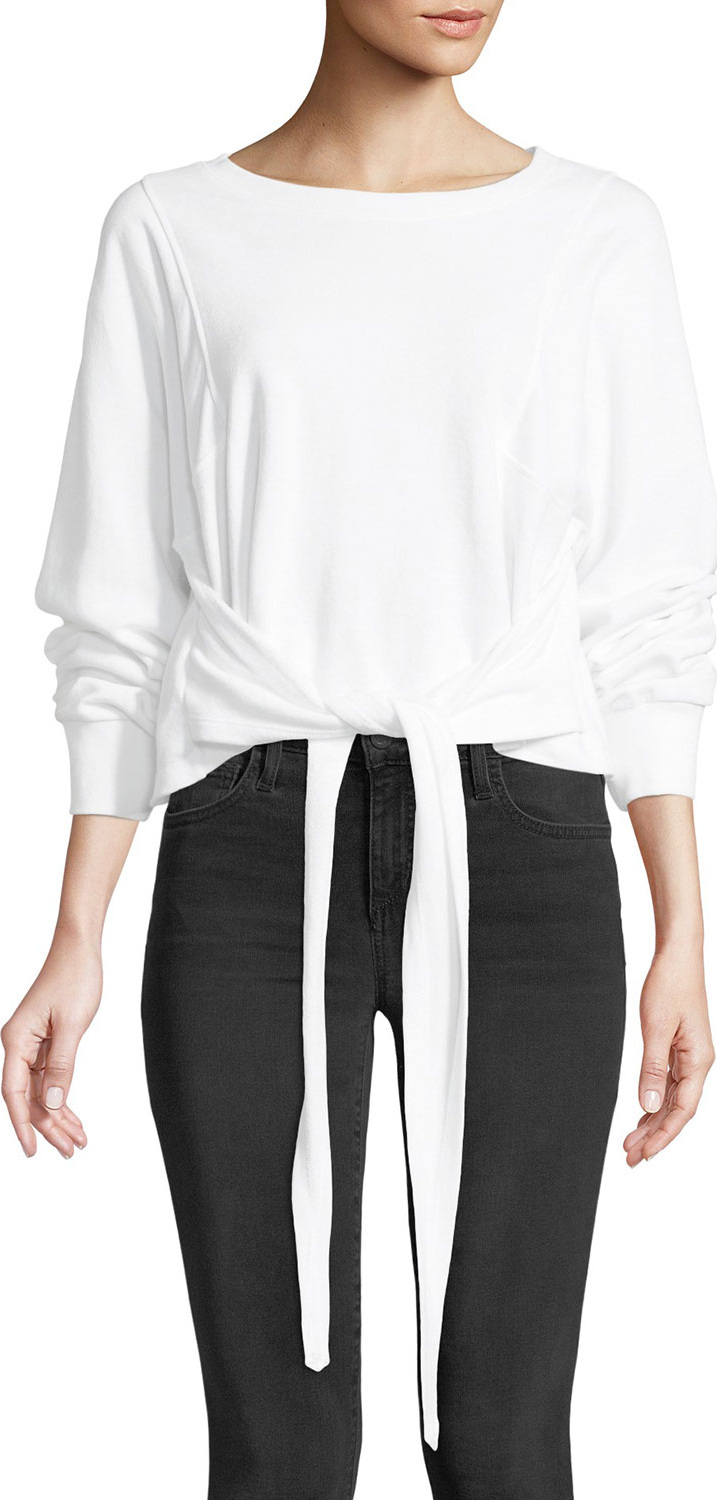 A.L.C. Atlas Tie-Front Sweatshirt