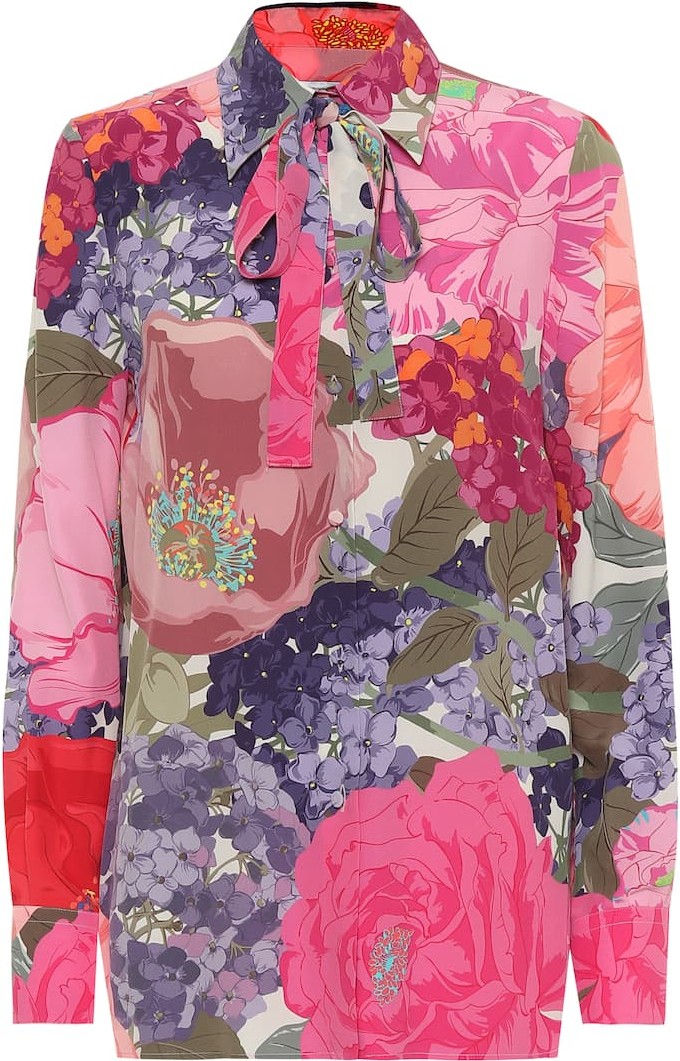 Valentino Floral silk blouse