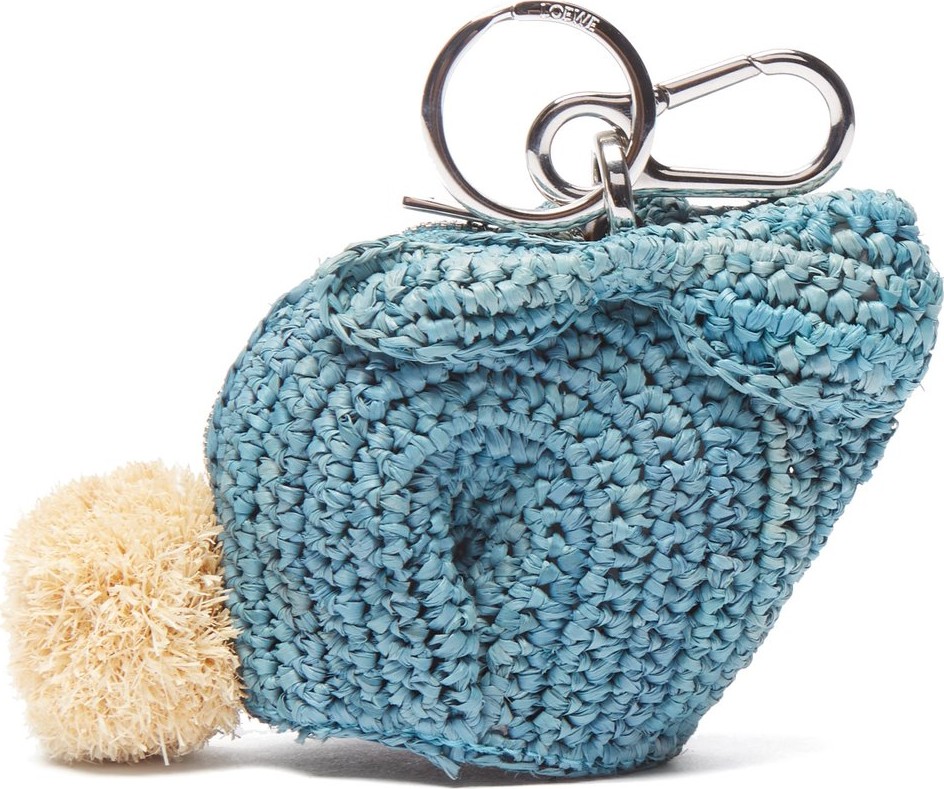LOEWE Bunny raffia coin purse
