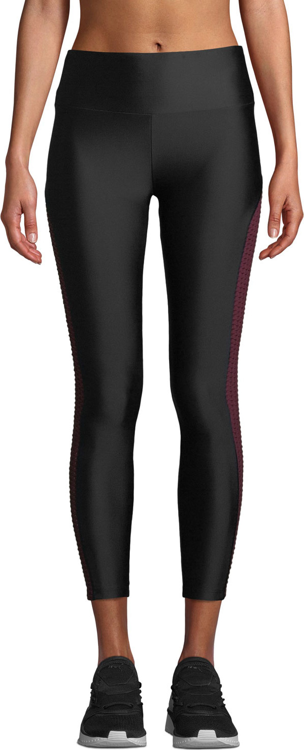 Lanston Cliff Side Block Mesh High-Rise Performance Leggings