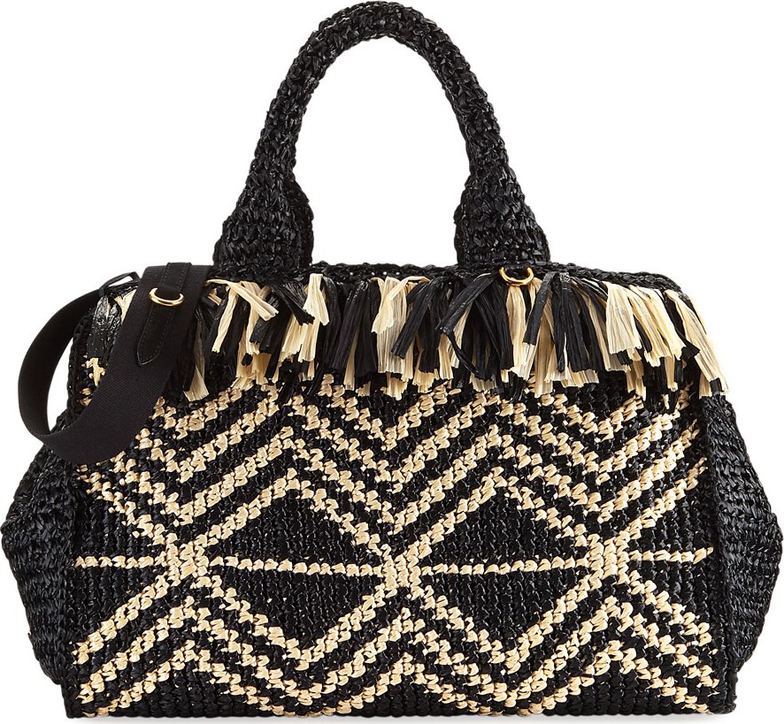Prada Large Rafia Tote