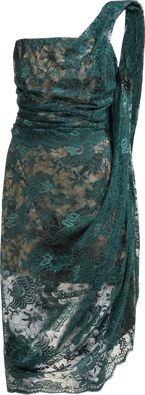 Vivienne Westwood Asymmetric floral-lace bustier midi dress