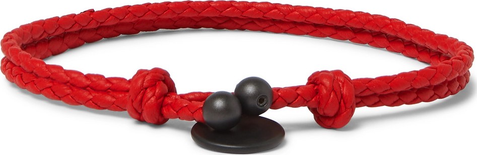 Bottega Veneta Intrecciato Leather Wrap Bracelet