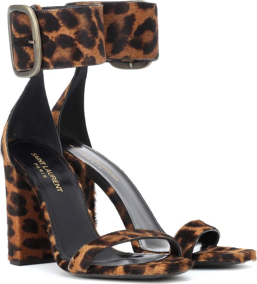 Saint Laurent Loulou printed calf hair sandals