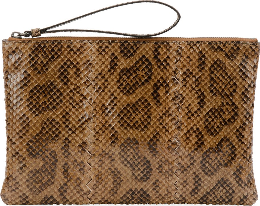 Bottega Veneta Anaconda Snakeskin and Leather Crossbody Bag